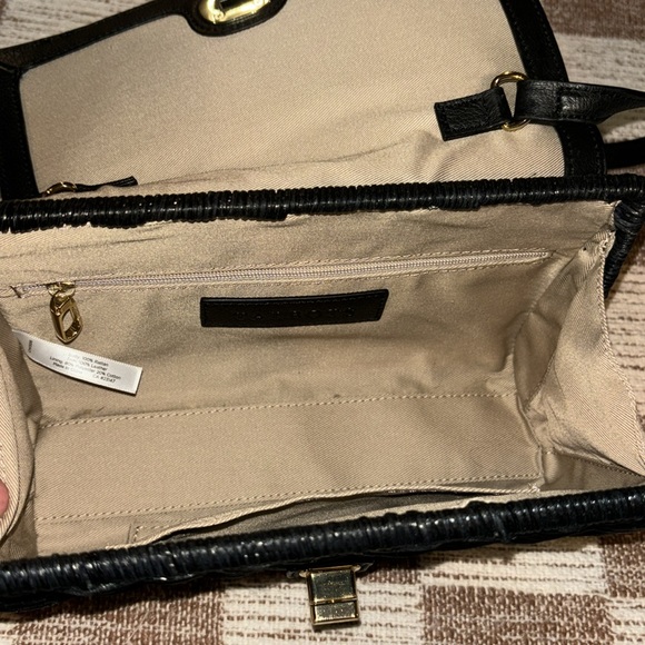 Rattan & Leather Crossbody Purse - Picture 6 of 7